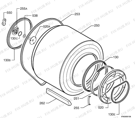 Взрыв-схема стиральной машины Zanussi TCS6730T - Схема узла Functional parts 267